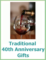 40th Wedding Anniversary Gift Ideas From TopAnniversary.com