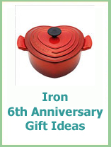 6th wedding anniversary gift ideas in iron