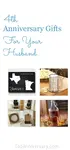 Lots of 4th wedding anniversary gift ideas for your husband following the traditional and modern anniversary lists, with a few twists!