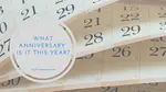 What Wedding Anniversary are you celebrating this year based on when you were married