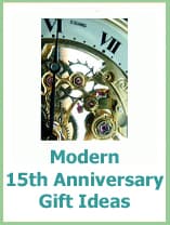 modern 15th anniversary gifts