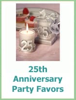 25th wedding anniversary party favor