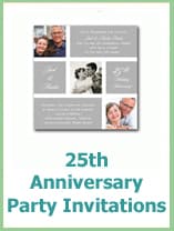 25th wedding anniversary invitations