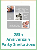 25th anniversary invitation