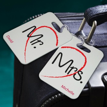anniversary luggage personalized gifts tags couples sojourn romantic tag honeymoon designs packages gift getaways mrs mr husband couple vacation bride