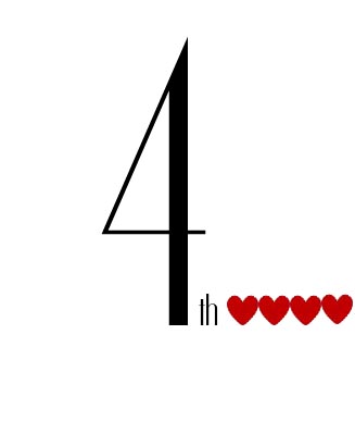 personalized 4th anniversary card