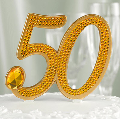 50th anniversary cake topper