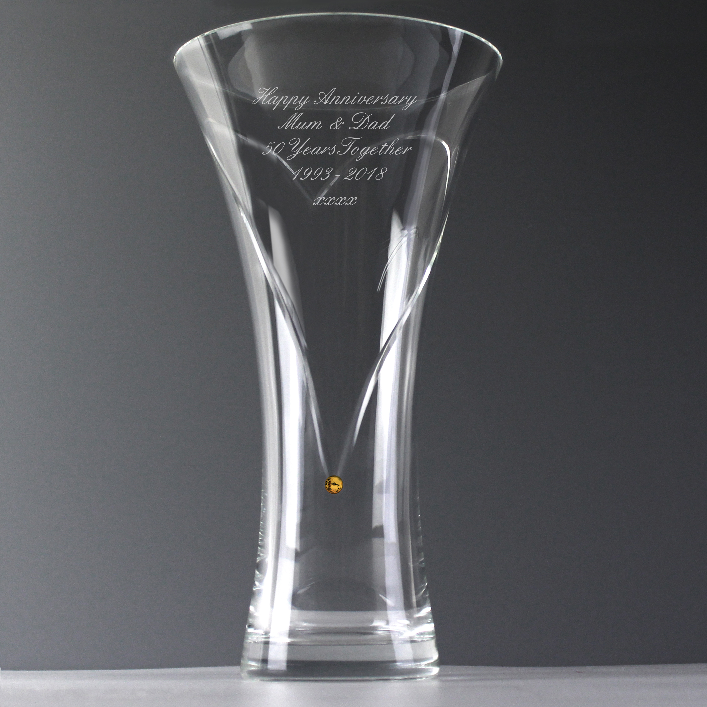 personalized Anniversary year vase