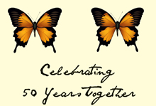 free printable 50th anniversary butterfly invitation