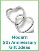 modern 5th anniversary gift ideas
