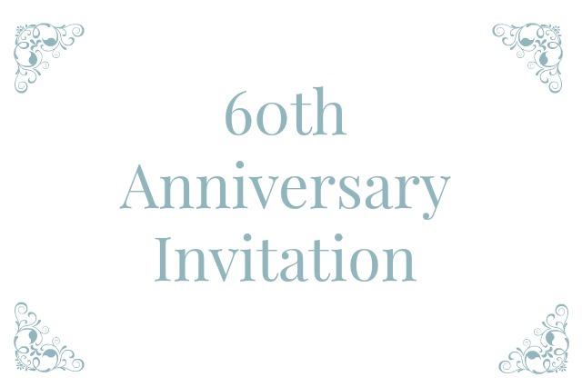  60th  Wedding  Anniversary  Invitations  For Your Parents