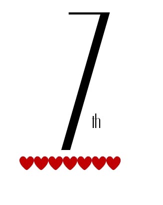 personalized 7th anniversary card