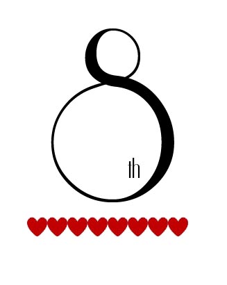 personalized 8th anniversary card