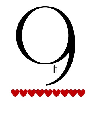 personalized 9th anniversary card