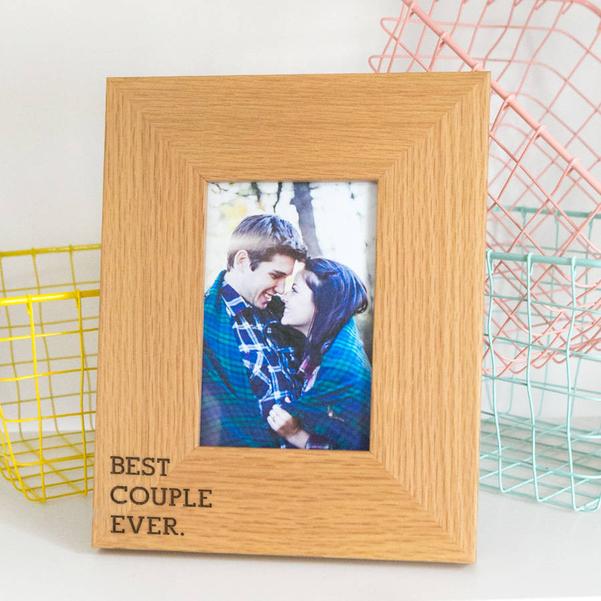 wooden anniversary frame