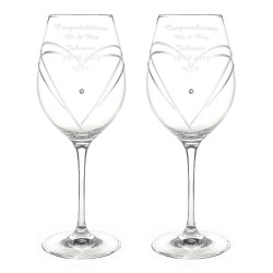 personalized 60th anniversary wine glasses