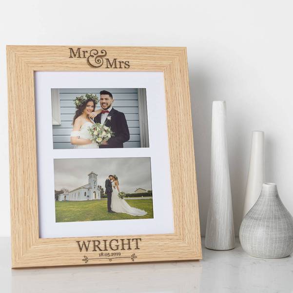 wooden wedding anniversary frame