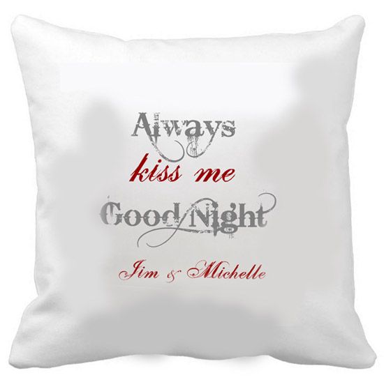Anniversary gift after baby - romantic personalized pillows