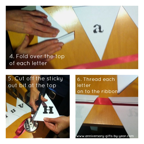 completing the anniversary banner