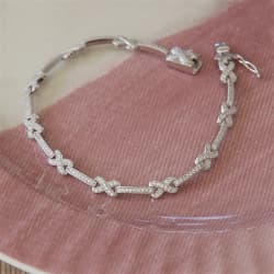 crystal anniversary bracelet with personalized gift box