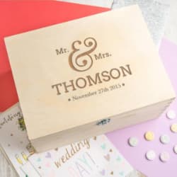 personalized anniversary keepsake box
