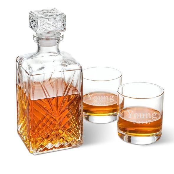 personalized decanter set