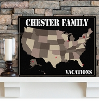 personalized anniversary travel map