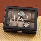 personalized leather anniversary watch box