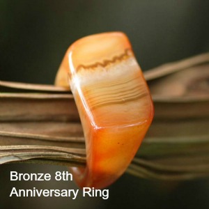 bronze colored agate cocktail ring