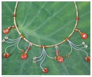 carnelian choker necklace