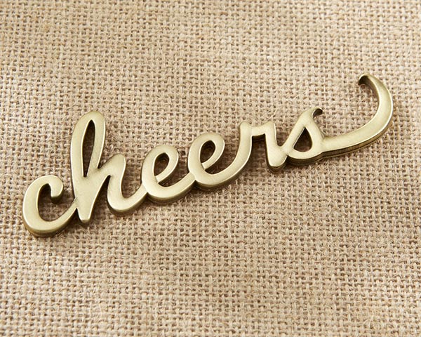 personalized gold cheers favors