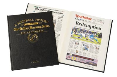 personalized football newspaper book - anniversary gift for husband