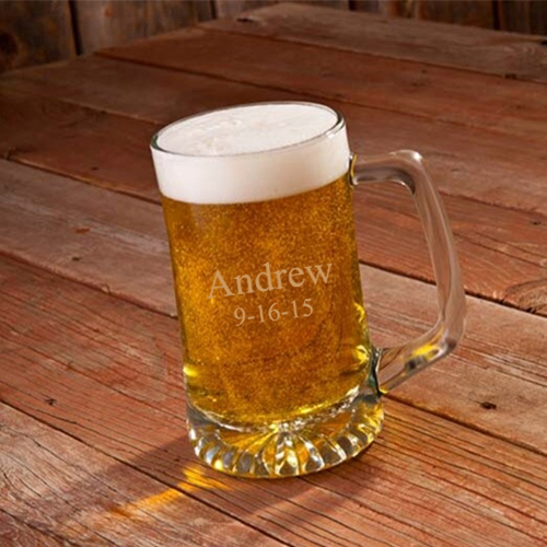 engraved beer mug