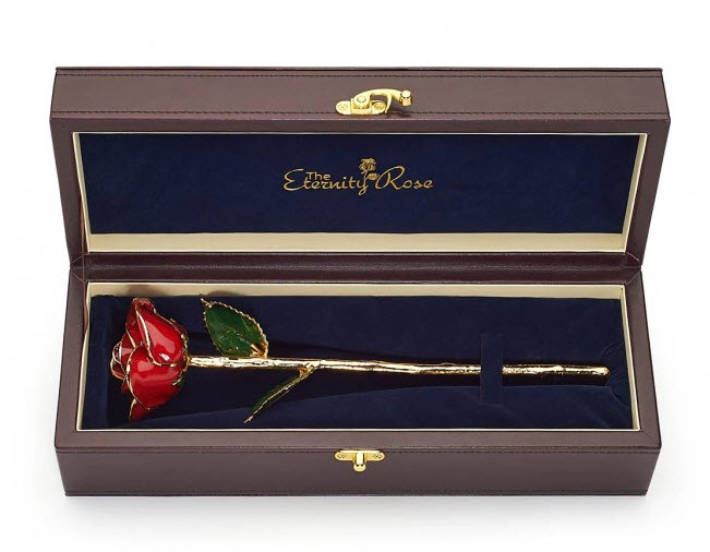 gold dipped Anniversary rose