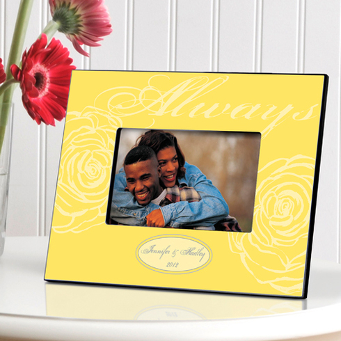personalized gold anniversary frame