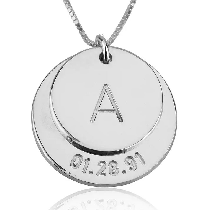 silver name necklace