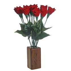 leather anniversary roses