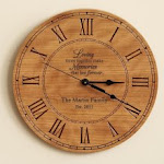 personalized wooden anniversary clock