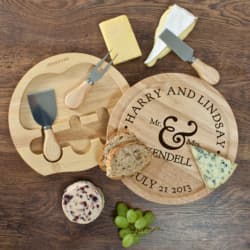 wooden anniversary cheeseboard