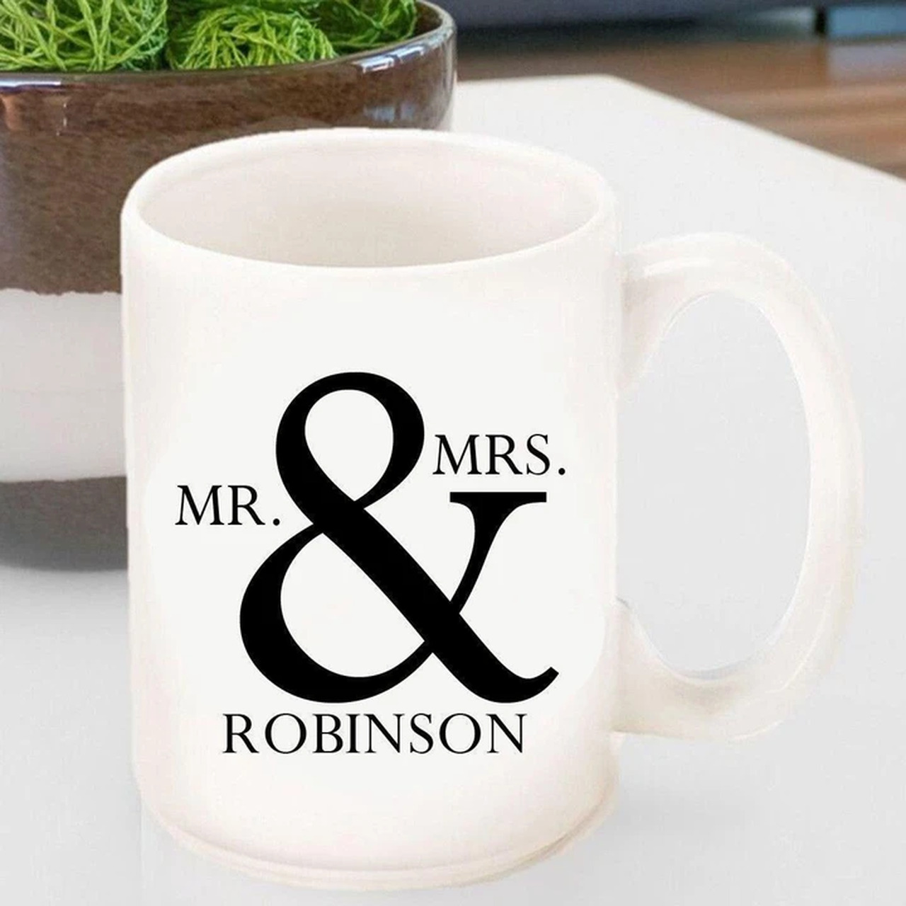 mr and mrs anniversary mug