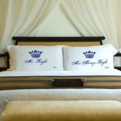 Personalized mr and mrs pillow cases