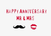 happy anniversary mr and mrs card