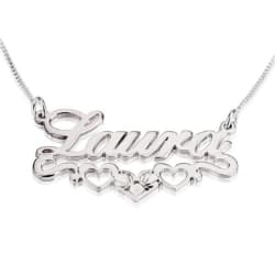 silver name necklace