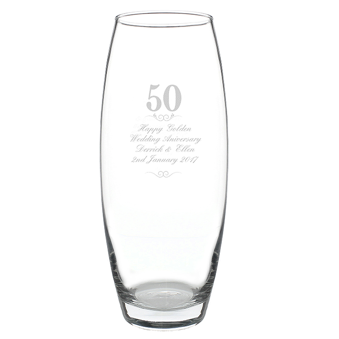 personalized 50th Anniversary vase