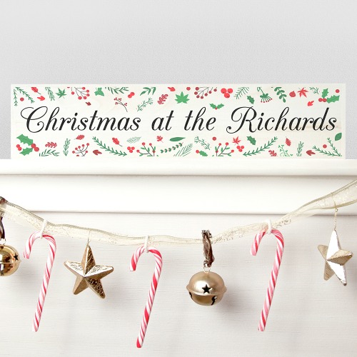 personalized Christmas family sign