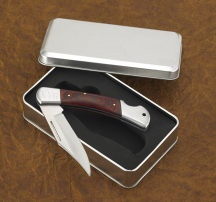 personalized wooden pocket knife
