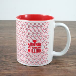 personalized heart coffee mug