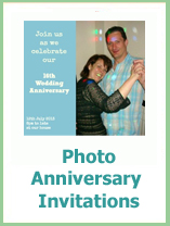 photo wedding anniversary invitations