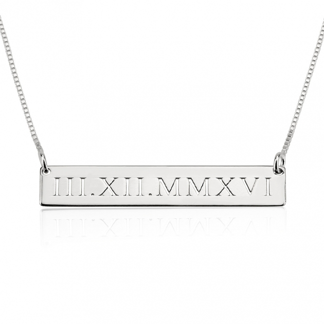 personalized anniversary date necklace