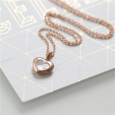 rose gold and diamond necklace